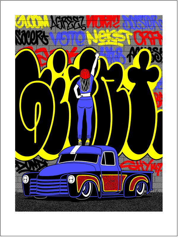 Mike Giant "Truck Tagger" Print