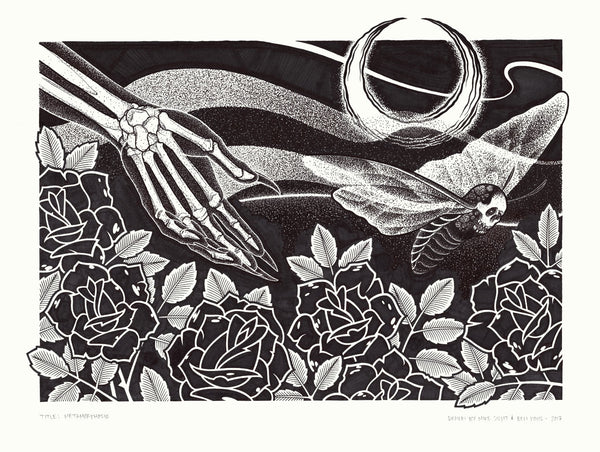 Mike Giant & Ben Pows - "Metamorphosis" Drawing