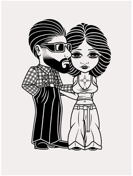 Mike Giant - "Burque Couple" (Cream Edition) Print (Archive)