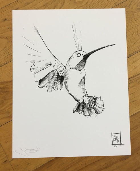 Ruby Roth Hummingbird Print
