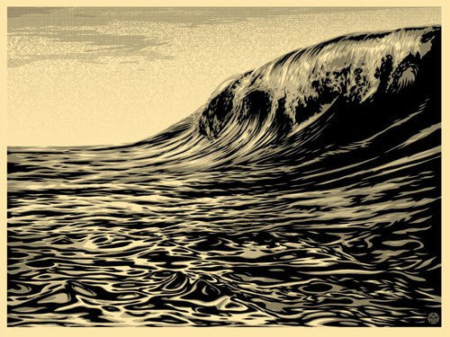 Shepard Fairey "Dark Wave" (Cream)