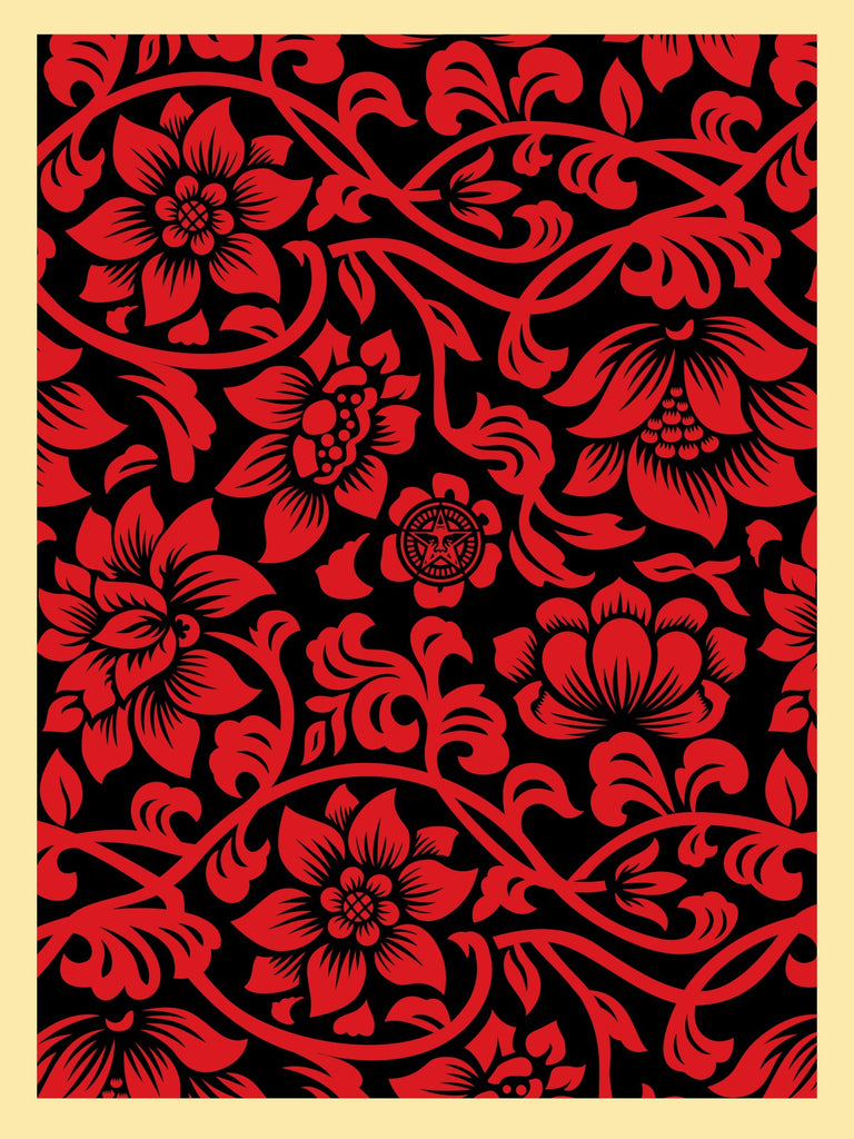 Shepard Fairey "Floral Takeover" (Red/Black)