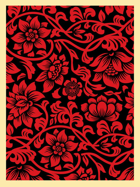 Shepard Fairey "Floral Takeover" (Red/Black)