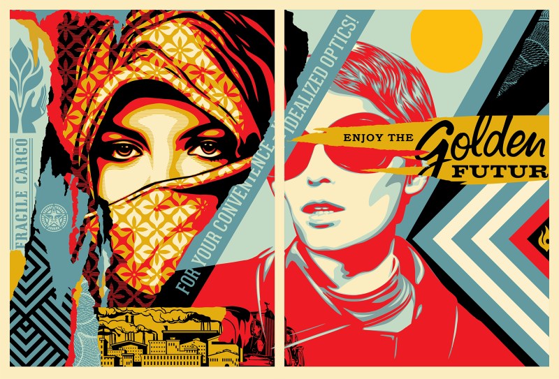 Shepard Fairey "Golden Future For Some"