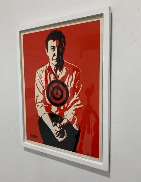 Shepard Fairey "Jasper Johns" Red (Framed)