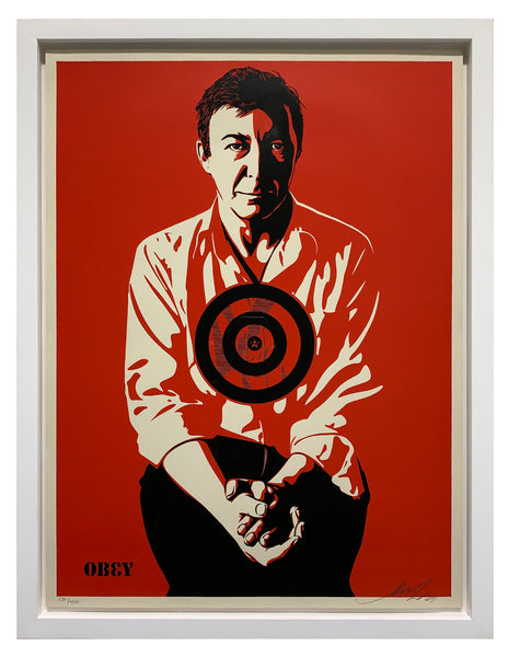 Shepard Fairey "Jasper Johns" Red (Framed)