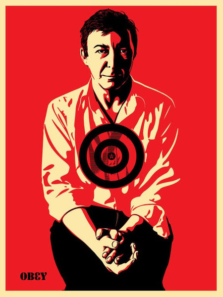 Shepard Fairey "Jasper Johns" Red (Framed)