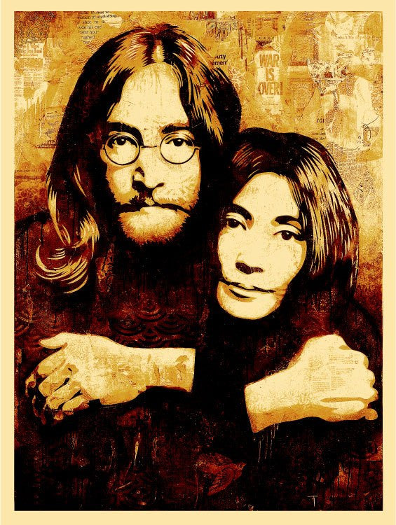 Shepard Fairey "John & Yoko Canvas Print"