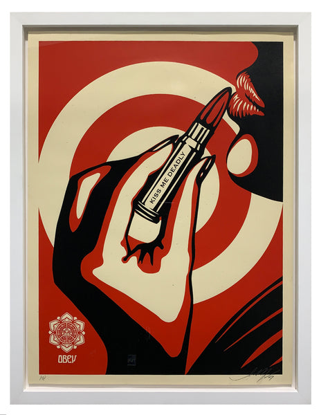 Shepard Fairey "Kiss Me Deadly" (Framed)