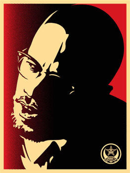 Shepard Fairey "Malcolm X" (Red)