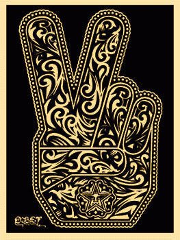 Shepard Fairey "Peace Fingers"