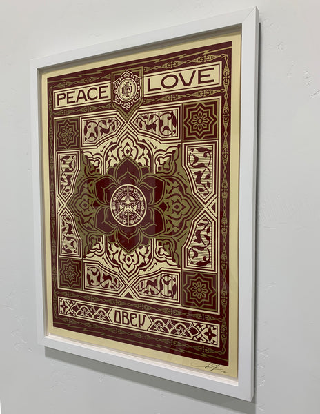 Shepard Fairey "Peace & Love Ornament" Holiday Variant (Framed)