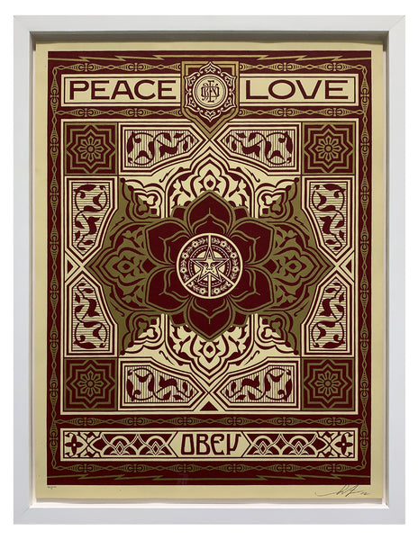 Shepard Fairey "Peace & Love Ornament" Holiday Variant (Framed)