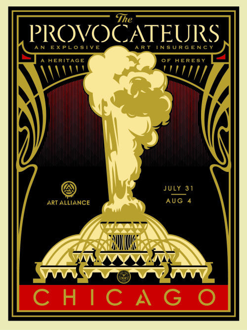 Shepard Fairey "The Provocateurs Chicago" (Gold)