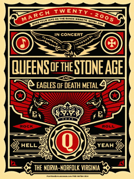 Shepard Fairey "Queens Of The Stone Age"