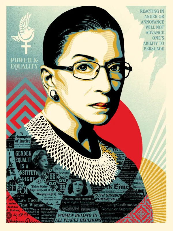 Shepard Fairey "A Champion of Justice" (Ruth Bader Ginsburg)