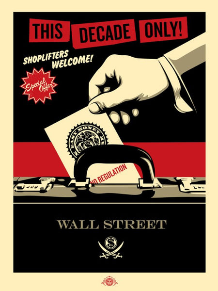 Shepard Fairey "Shoplifters Welcome" Large Format (Red/Black/Silver)