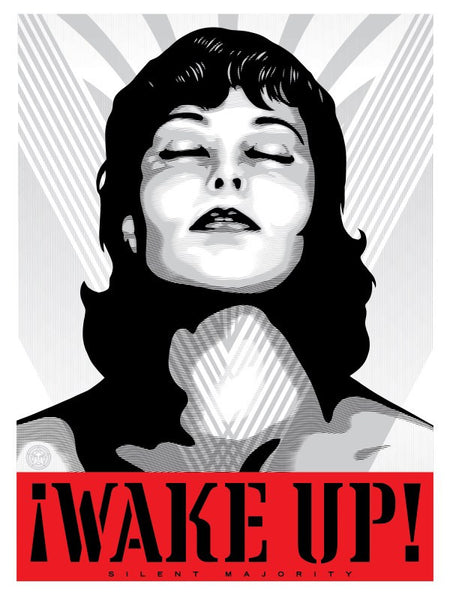 Shepard Fairey "Wake Up!" (Silver)