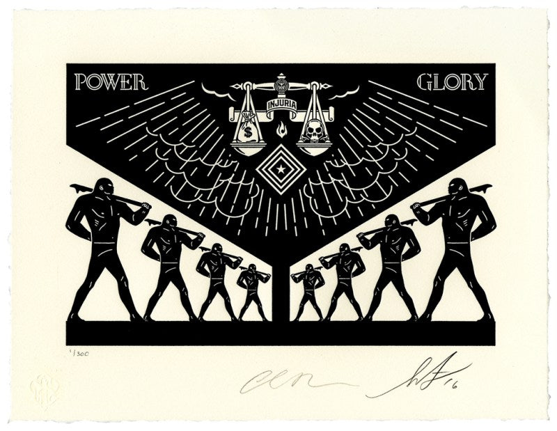 Shepard Fairey & Cleon Peterson "Scales Of Injustice" Letterpress