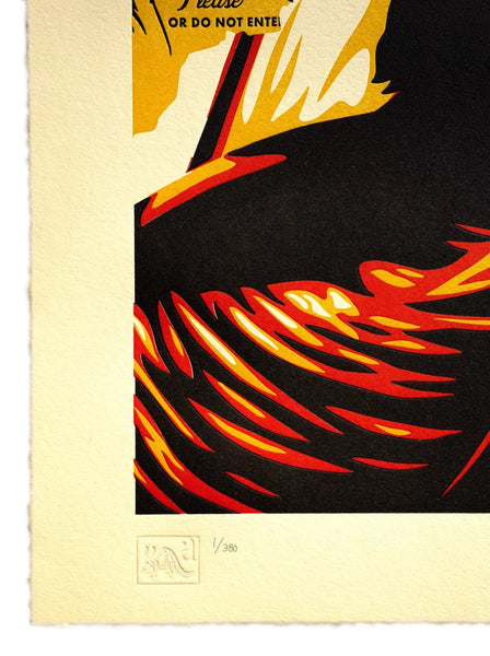 Shepard Fairey “Welcome Visitors" Letterpress