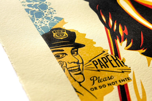 Shepard Fairey “Welcome Visitors" Letterpress