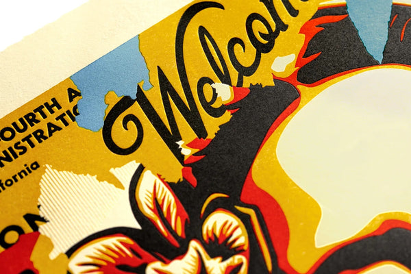Shepard Fairey “Welcome Visitors" Letterpress