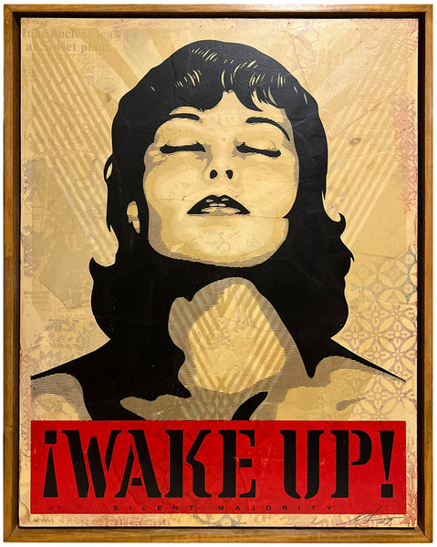 Shepard Fairey “Wake Up - Cream” (HPM)