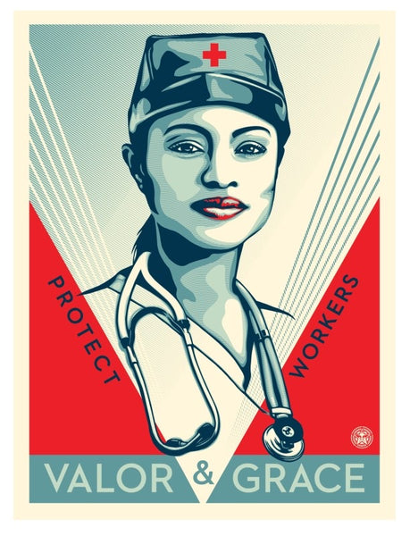 Shepard Fairey "Valor & Grace Nurse"