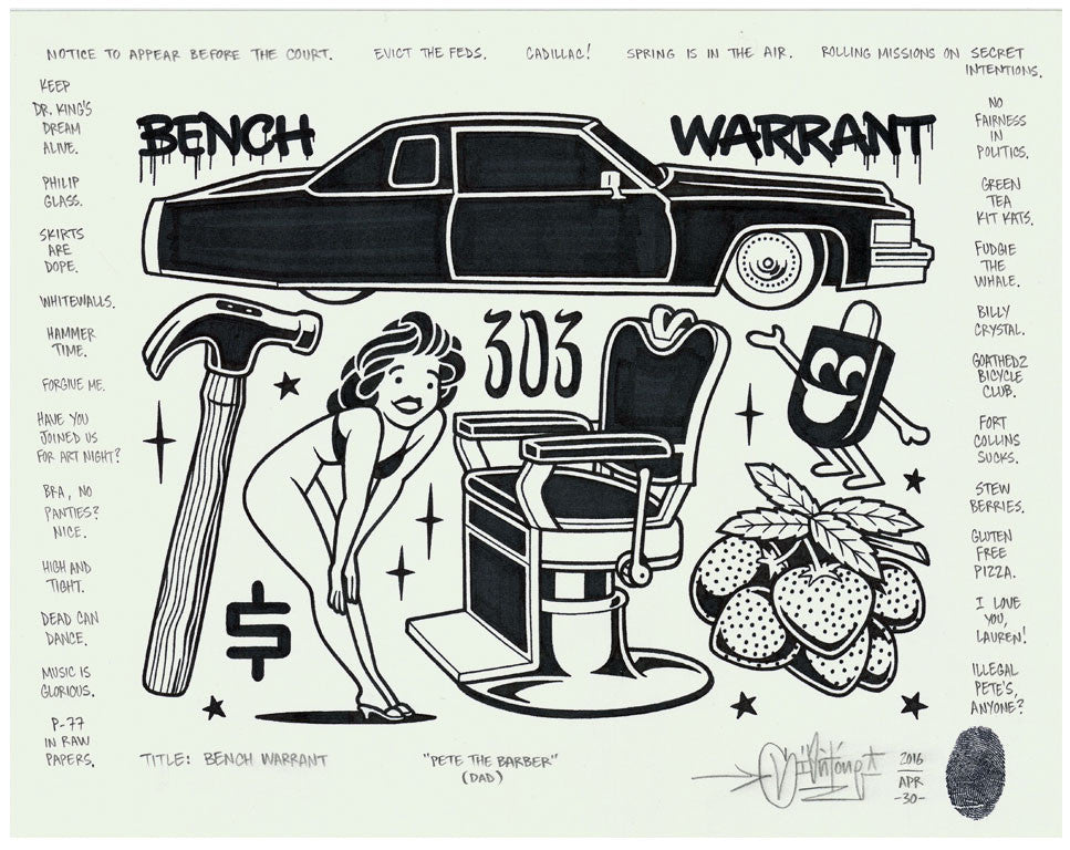 Mike Giant - "Bench Warrant" Drawing