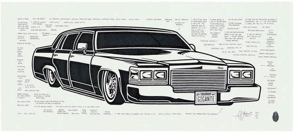 Mike Giant "1981 Cadillac" Original Drawing