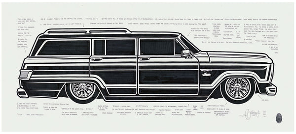 Mike Giant "1981 Jeep Wagoneer" Original Drawing