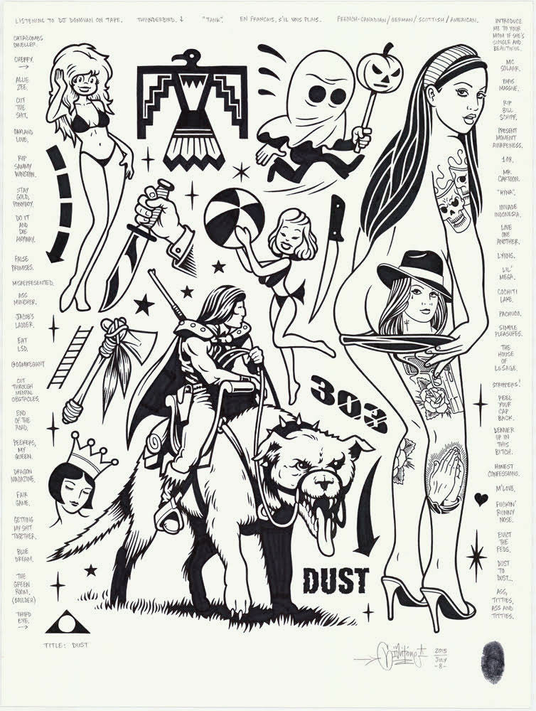 Mike Giant "Dust" Drawing