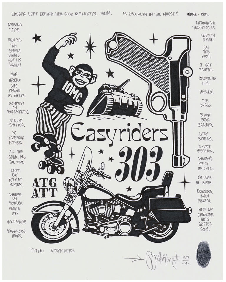 Mike Giant - "Easyriders" Drawing