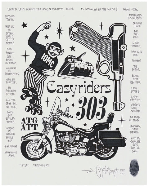Mike Giant - "Easyriders" Drawing