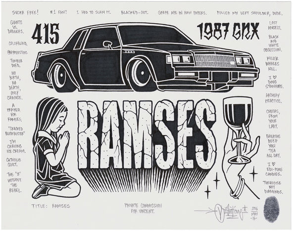 Mike Giant - "Ramses" Drawing