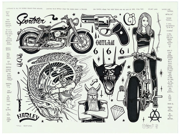 Mike Giant - "Sportster" Drawing