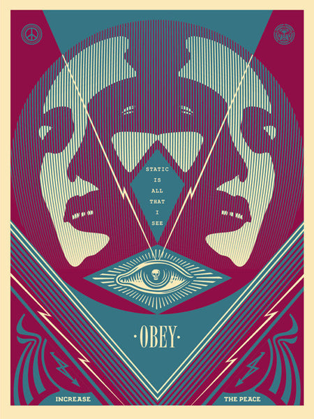 Shepard Fairey "I See Static" (Blue)