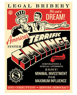 Shepard Fairey "America's Savings"