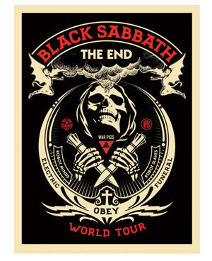 Shepard Fairey Black Sabbath "The End" (Red)