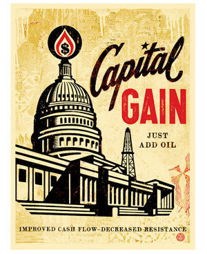 Shepard Fairey "Capital Gain"