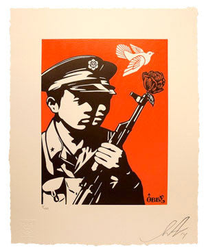 Shepard Fairey "Chinese Soldiers" Letterpress