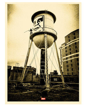 Shepard Fairey "Covert To Overt: Icon Water Tower"
