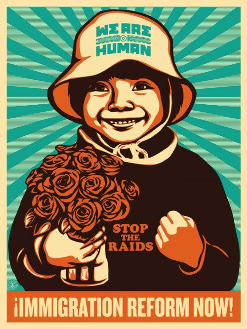 Shepard Fairey Immigration Reform Now English