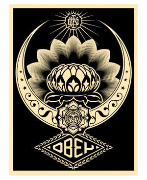 Shepard Fairey "Lotus Ornament" (Black)