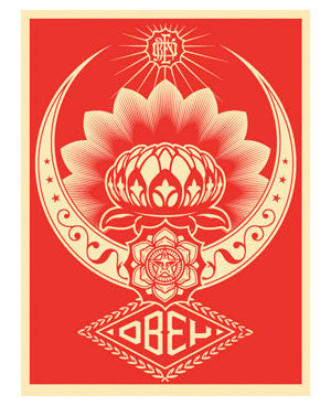 Shepard Fairey "Lotus Ornament" (Red)