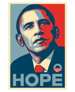 Shepard Fairey "Obama Hope" Paster
