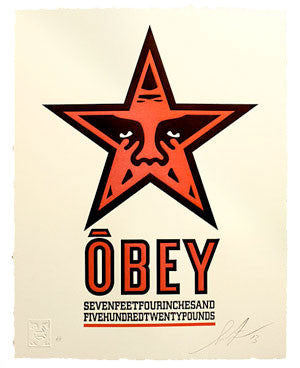 Shepard Fairey "Obey Star" Letterpress