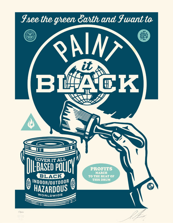 Shepard Fairey "Paint It Black" (Brush)