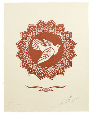 Shepard Fairey "Peace Dove" Letterpress