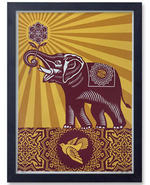 Shepard Fairey Holiday Peace Elephant
